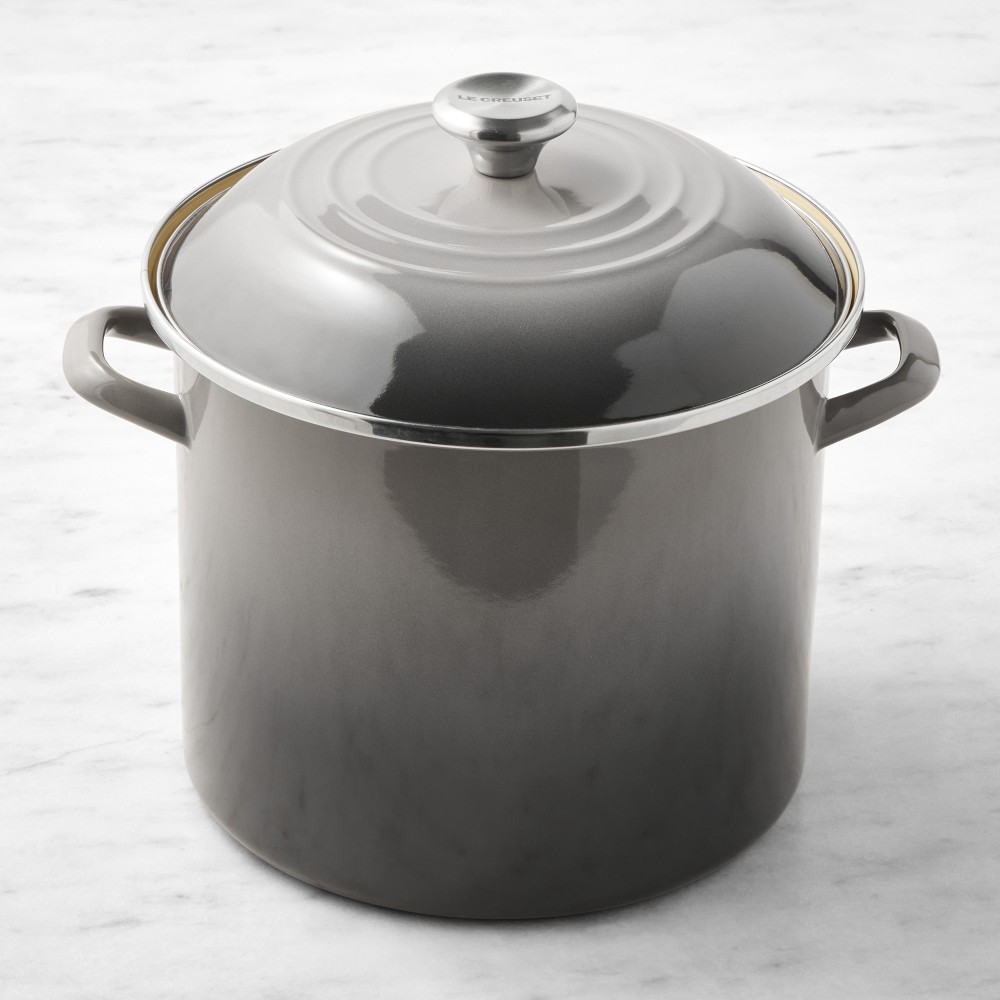 Le Creuset Enameled-Steel Stock Pot with Stainless-Steel Knob