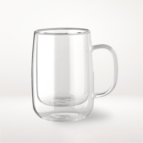 Double Wall Glass Coffee Mug, Set of 4, Small