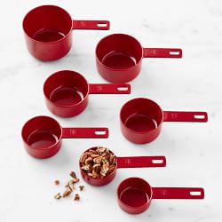 Williams Sonoma Round Melamine Measuring Cups, Set of 7, Red