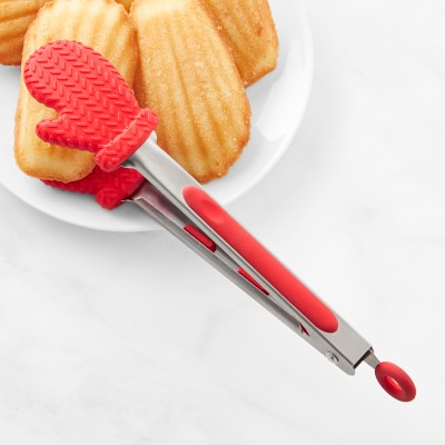 Williams Sonoma Novelty Mitten Mini Silicone Tongs, Red