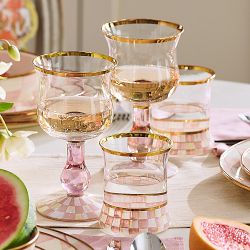 MacKenzie-Childs Rosy Check Tumblers, 8-oz