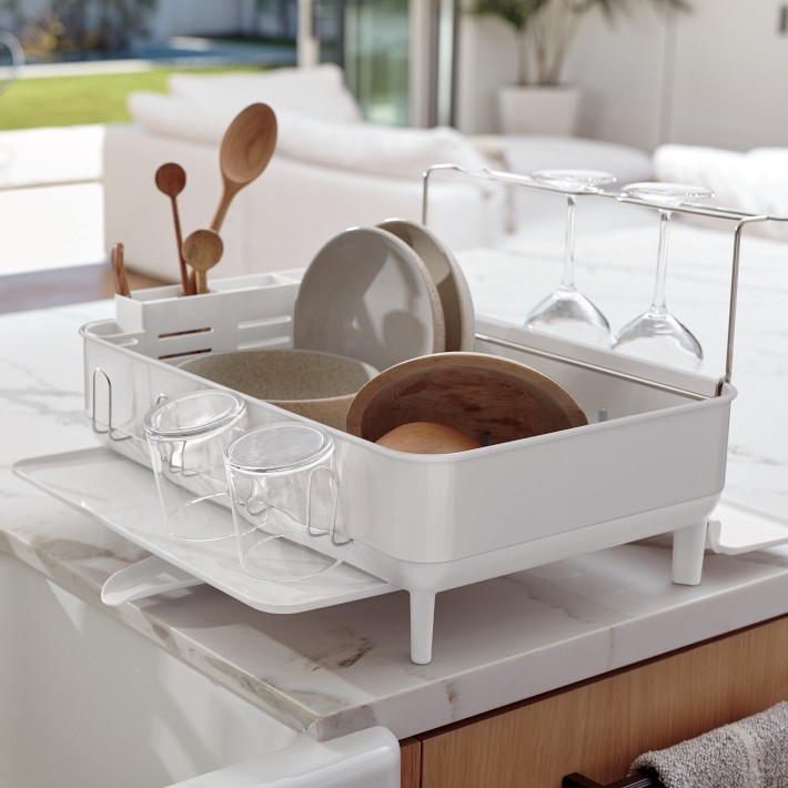 simplehuman™ Steel Frame Kitchen Dishrack Williams Sonoma
