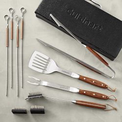 OPEN BOX: Cuisinart Premium Wood-Handled Grill Tools, 10 Piece Set