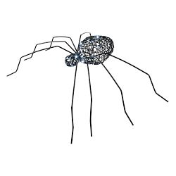 Pre-Lit Halloween Spider, Black