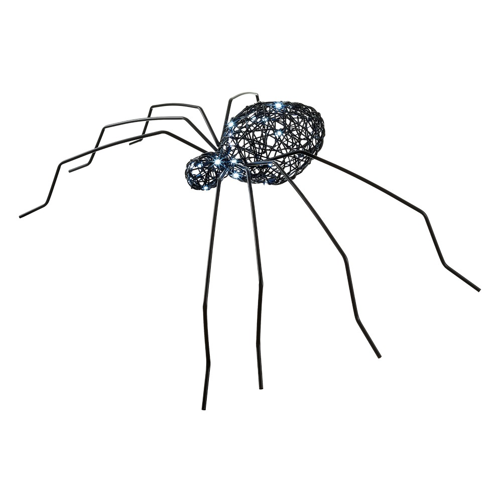 Pre-Lit Halloween Spider, Black