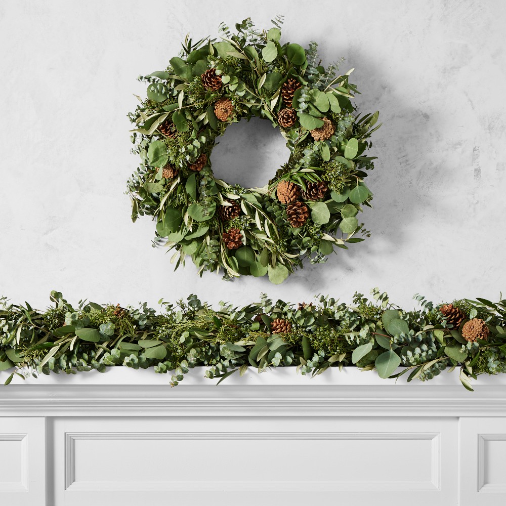 Jeff Leatham X Williams Sonoma Winter Live Wreath & Garland Williams