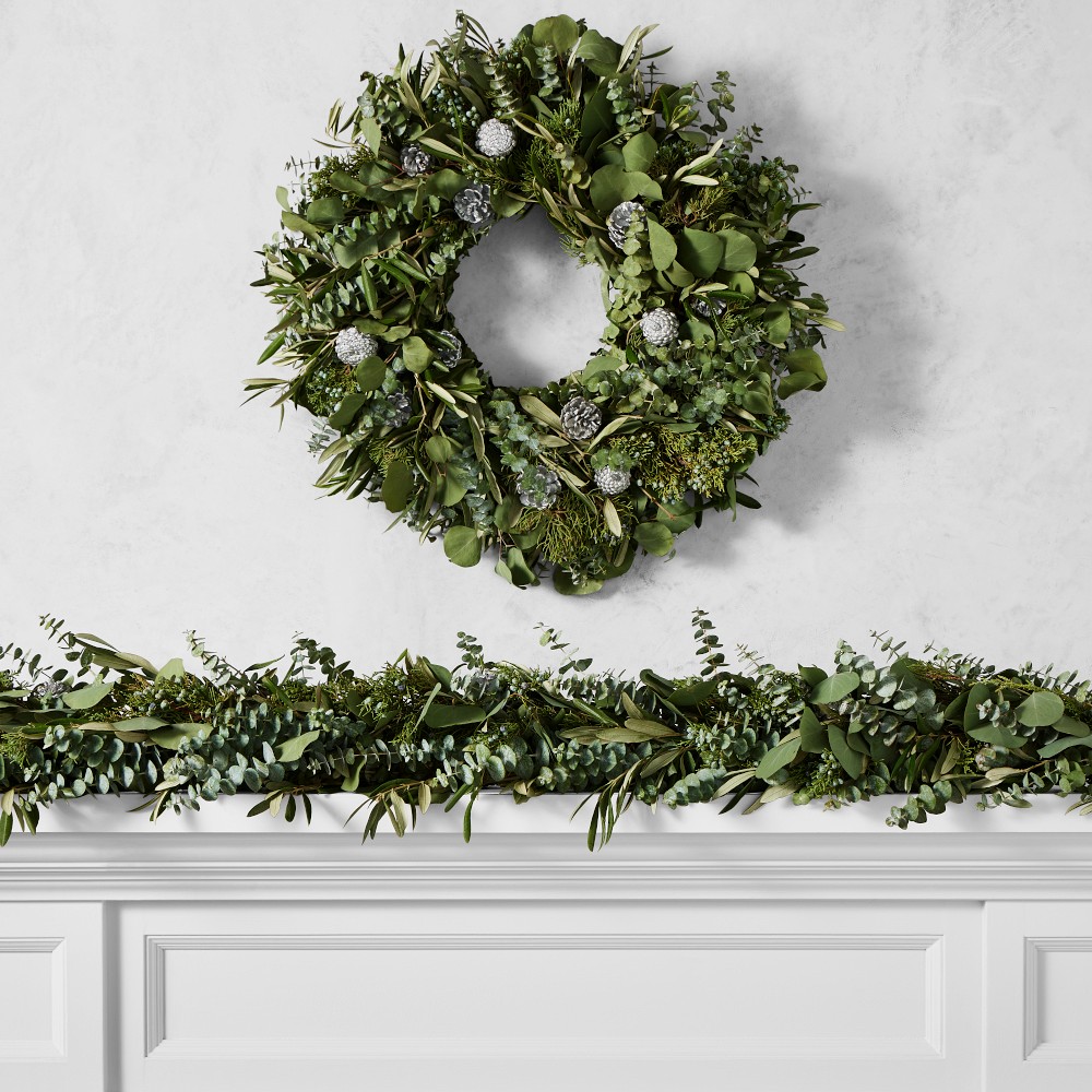 Jeff Leatham x Williams Sonoma Live Sonoma Winter Wreath &amp; Garland
