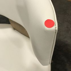 OPEN BOX: Koret Side Chair, Standard, Performance Vegan Pebbled Leather, Ivory, Heritage Grey