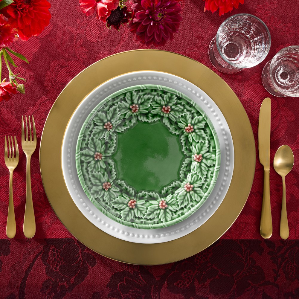Bordallo Pinheiro Holly Berry Salad Plates, Set of 4