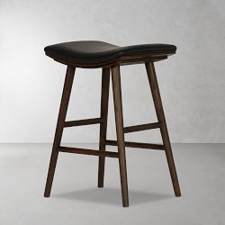 Andalusia Upholstered Saddle Backless Stool