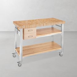 John Boos End-Grain Butcher Block Culinary Cart, 48&quot;