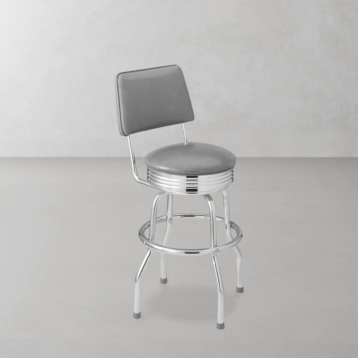 Cushion-Back Diner Bar Stool | Williams Sonoma