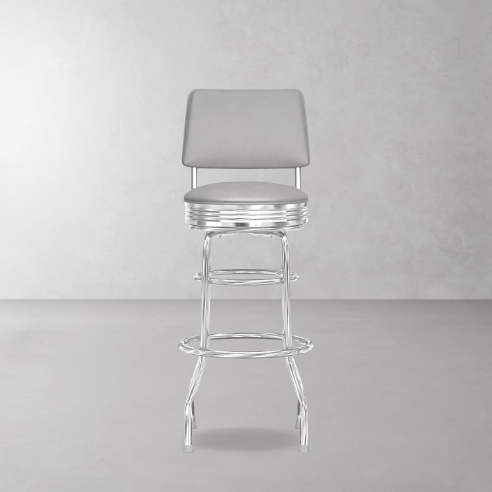 Cushion-Back Diner Bar Stool | Williams Sonoma