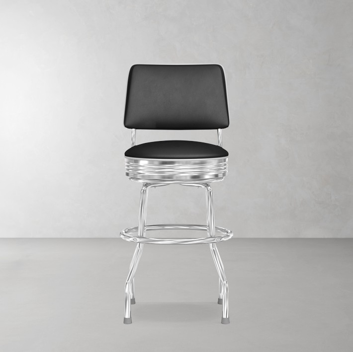 Cushion-Back Diner Bar Stool | Williams Sonoma