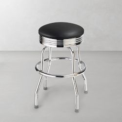 OPEN BOX: Diner Stool, 24", Dark Red