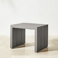 Larnaca Slate Grey Metal Outdoor Side Table (24")