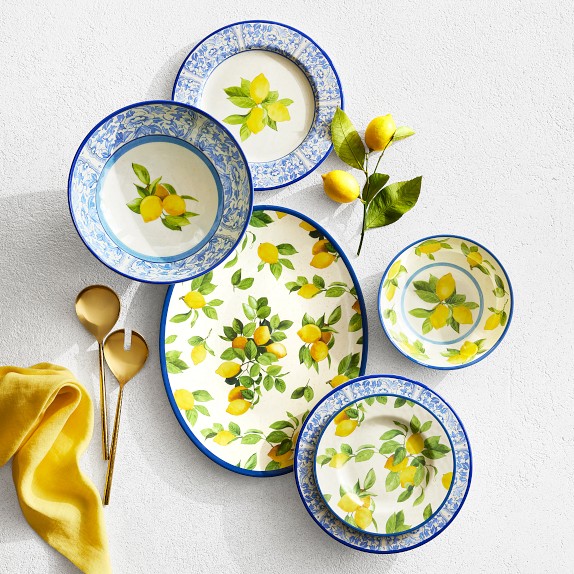 Lemon Outdoor Melamine Dinnerware Collection