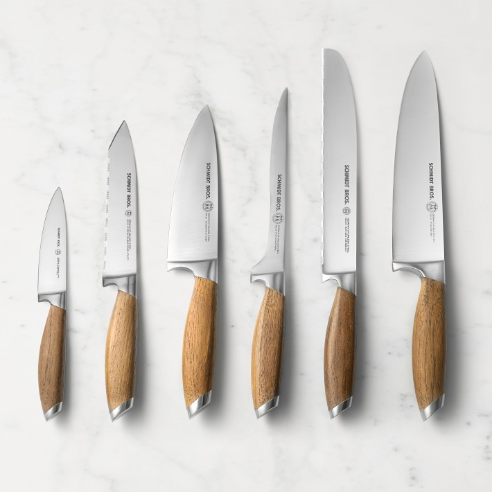 Schmidt Brothers Bonded Teak 7-Piece Knife Set | Williams Sonoma