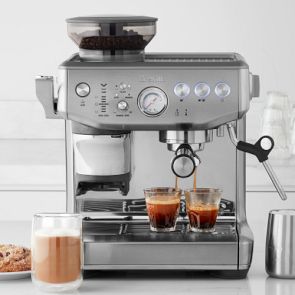 Breville Barista Express Impress Espresso Machine in Brushed