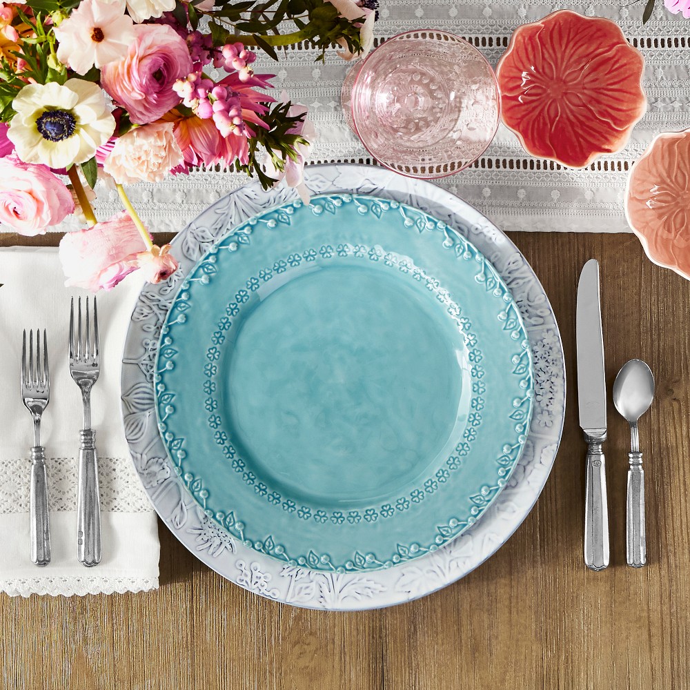 Bordallo Pinheiro Flora Dinner Plates, Set of 4