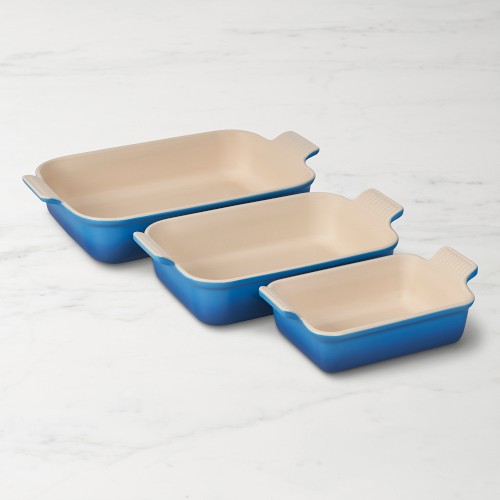 Le Creuset Heritage Open Rectangular Dishes Marseille, Set of 3