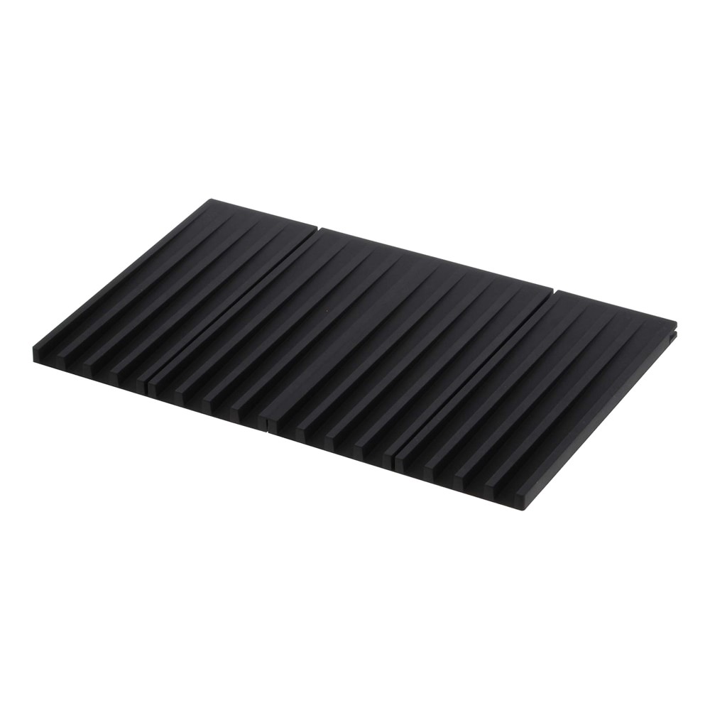 Yamazaki Home Tower Folding Dish Drainer Mat - Black Silicone