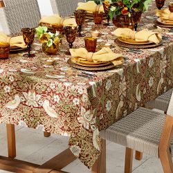 Morris & Co. Outdoor Strawberry Thief Tablecloth | Williams Sonoma
