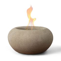TerraFlame Stone Tabletop Fire Bowl, Sand