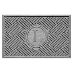 Waterhog Diamonds Medium Grey 2x3 Monogram Door Mat