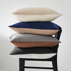 Reversible Double Face Solid Cashmere Pillow Cover