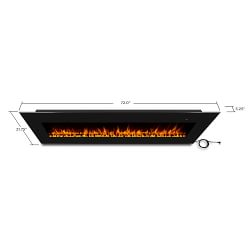 Faroe Wall Hung Electric Fireplace (72")