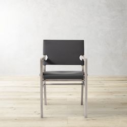 Stratton Leather Slung Dining Armchair