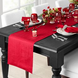 Lurex Table Runner, 16" x 108", Red