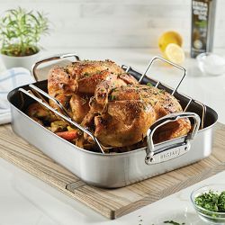 Hestan Provisions Stainless-Steel Nonstick Roaster with Rack