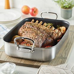 Hestan Provisions Stainless-Steel Nonstick Roaster with Rack