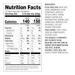 Williams Sonoma Gluten Free Pizza Crust