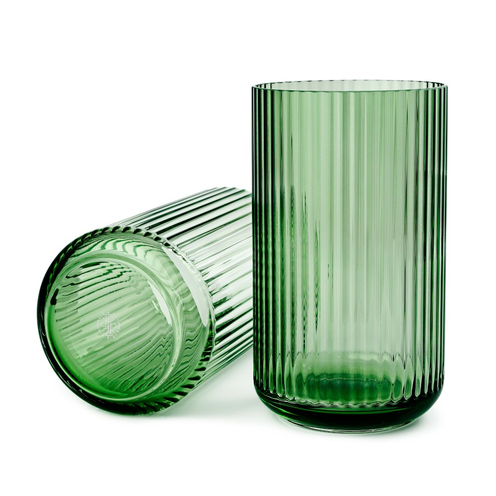 Lyngby Glass Vase Green 9.8"