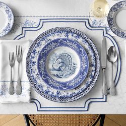 English Floral Turkey Salad Plates