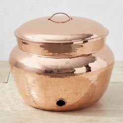 Williams Sonoma Copper Hose Container