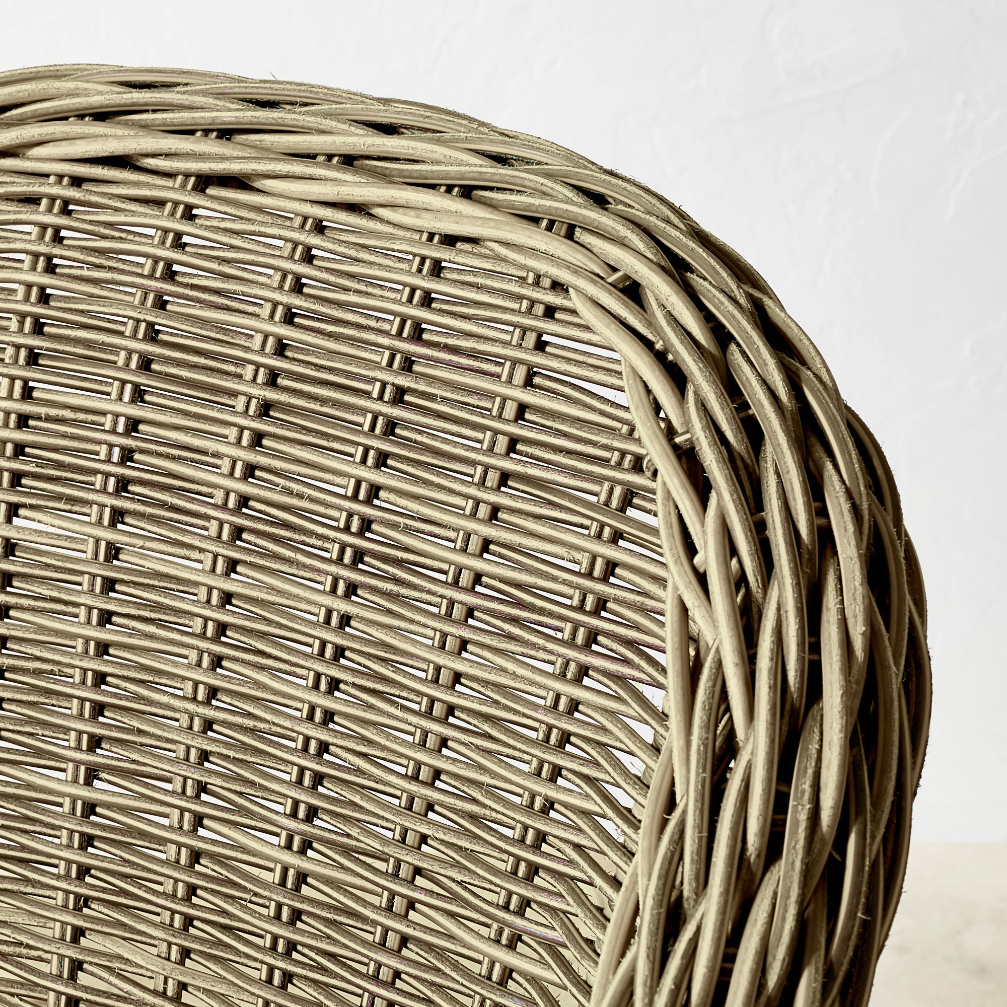 Close-up of woven wicker material details