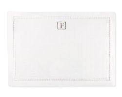 Linen Double Hemstitch Placemats, Set of 4