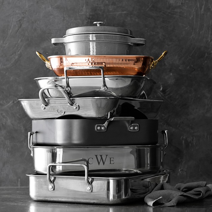 Ruffoni Historia Hammered Copper Roasting Pan with Artichoke