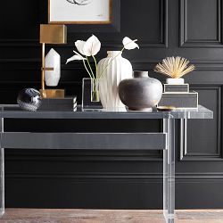 Faux Shagreen Box, Black