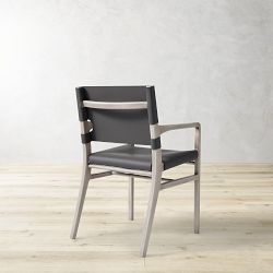 Stratton Leather Slung Dining Armchair