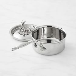 Ruffoni Opus Prima Stainless-Steel Saucepan with Stag Knob, 2-Qt.