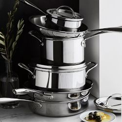 Williams Sonoma Signature Thermo-Clad&#8482; Stainless-Steel 10-Piece Cookware Set
