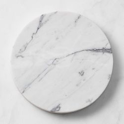 Arabescato Marble with Brass Inlay Trivet