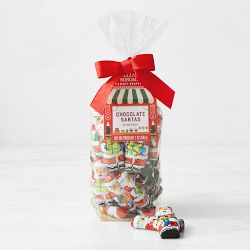 Foiled Chocolate Santas in Cello