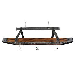 Enclume Sig Steel &] Tigerwood Oval Rack, 45"