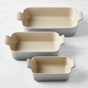 Le Creuset Heritage Stoneware Rectangular Baking Dish Set Of 3 - Caribbean Color - View #2